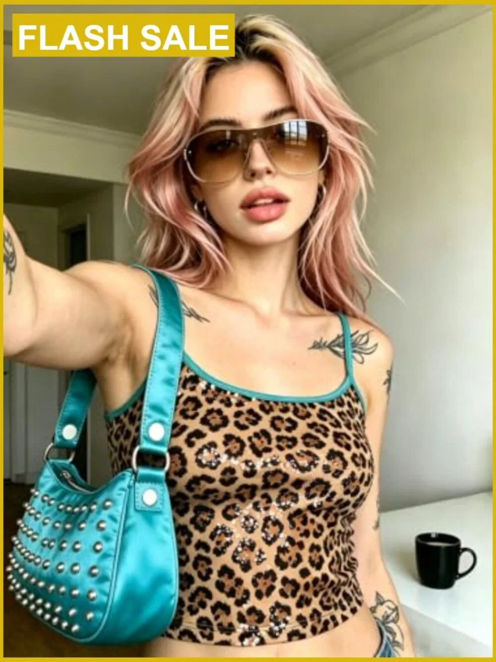 Y2K Wrap Around Oversized Retro Sunglasses UV400 Protection